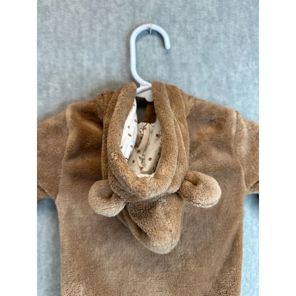 Disney Baby Winnie the Pooh Fleece Footed One Piece Suit Hoodie 3‎ 6M Brown